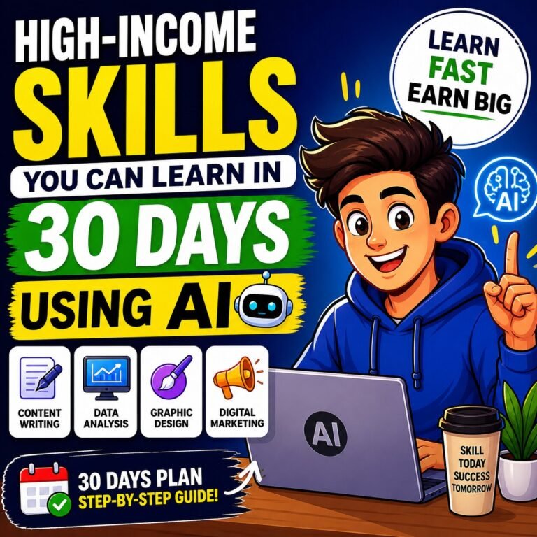 7 High-Income Skills You Can Learn in 30 Days Using AI